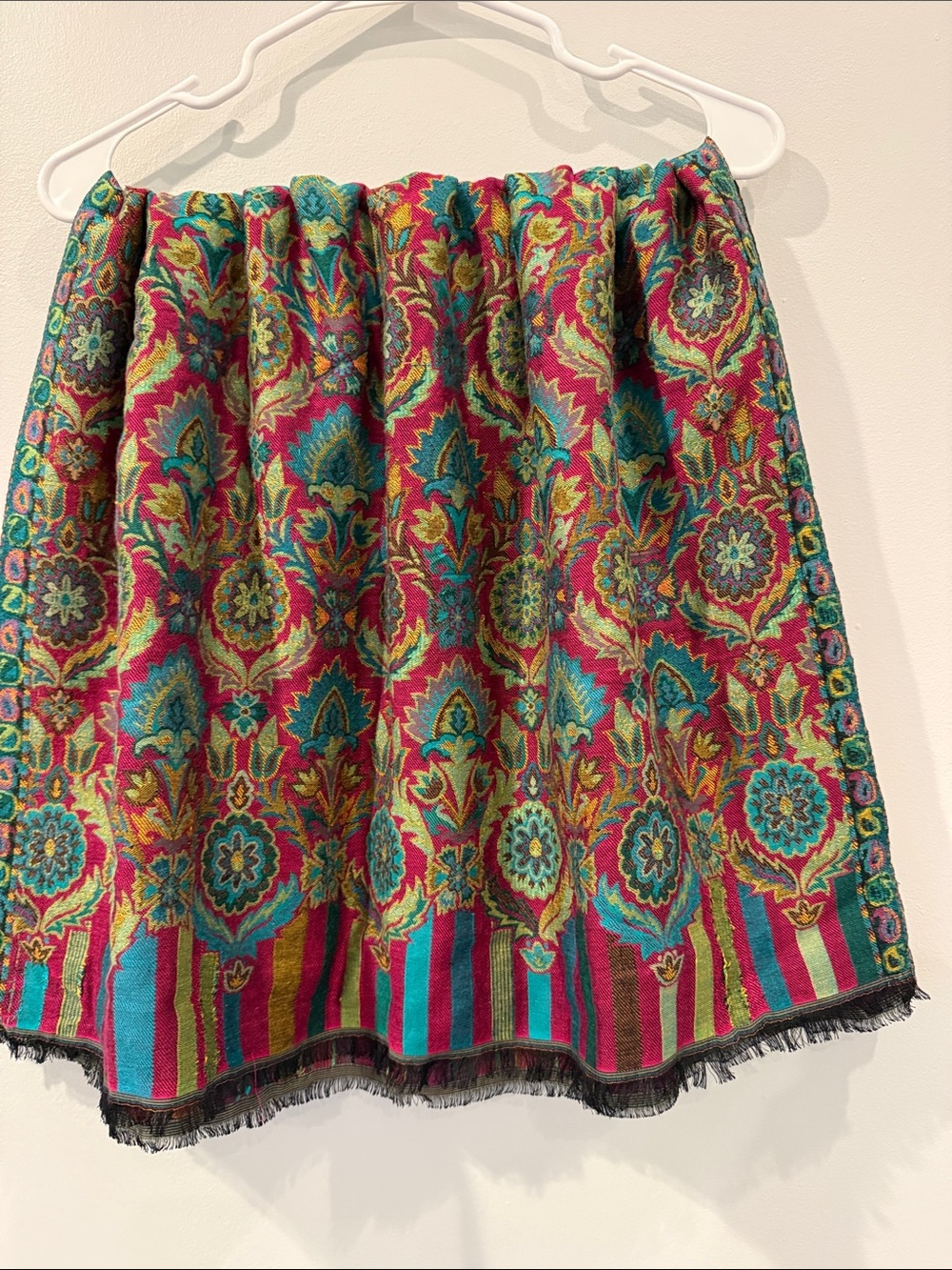 Multi-Colored Indian Stole Scarf Shawl